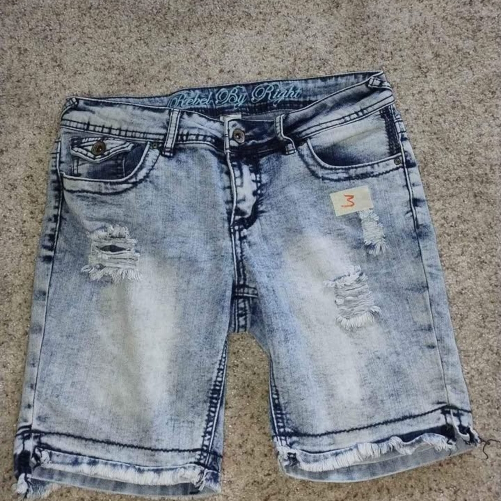 Rebel By Right Blue Denim Shorts